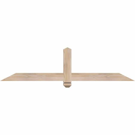 Ekena Millwork Eugene Smooth Timber Gable Bracket, Douglas Fir, 60"W x 15"H x 3 1/2"D x 3 1/2"F, 6/12 Pitch GBW060X15X0404EUG00SDF